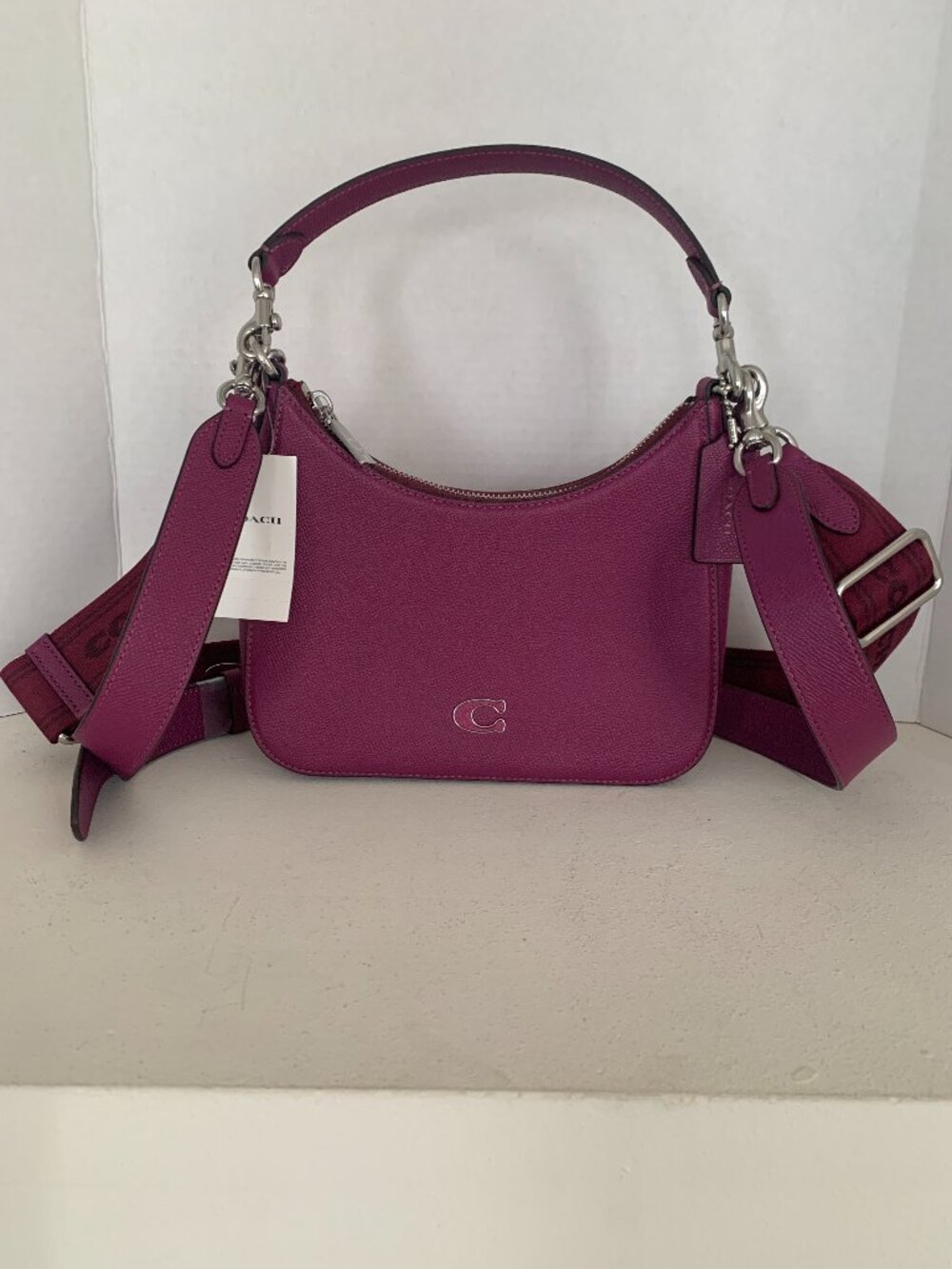 COACH Hobo Crossgrain Leather Crossbody, NWT